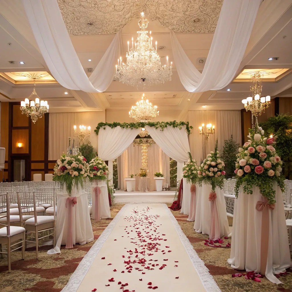 Elegant wedding setup