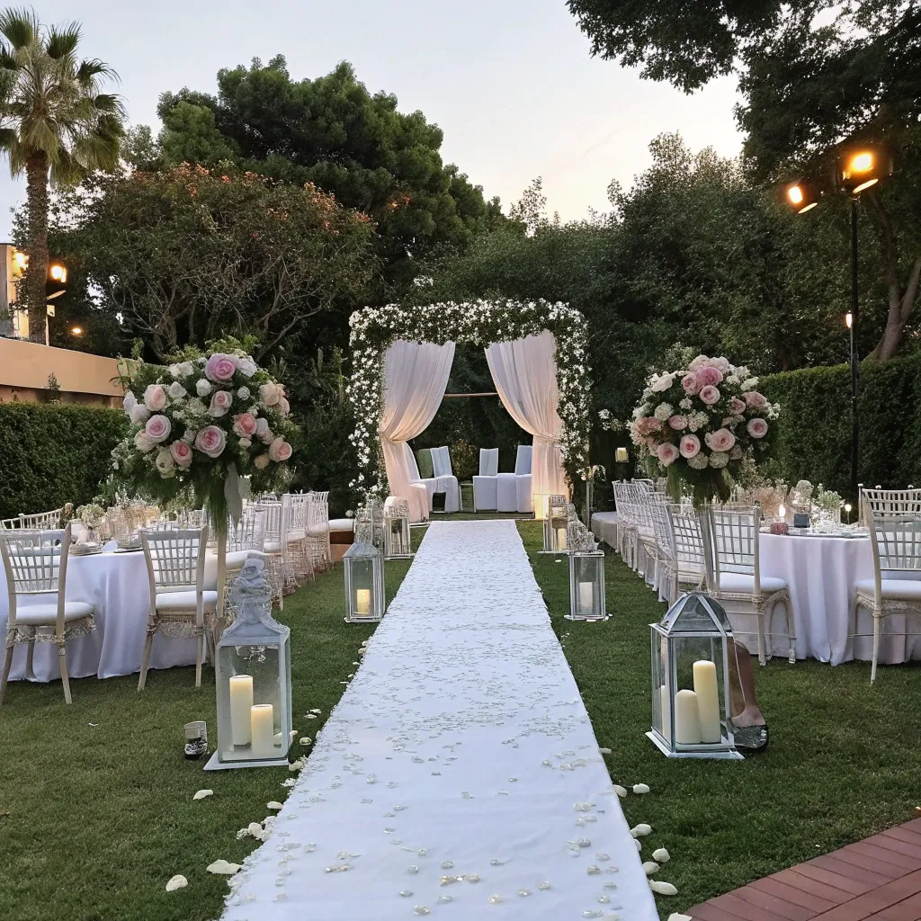Wedding venue setup